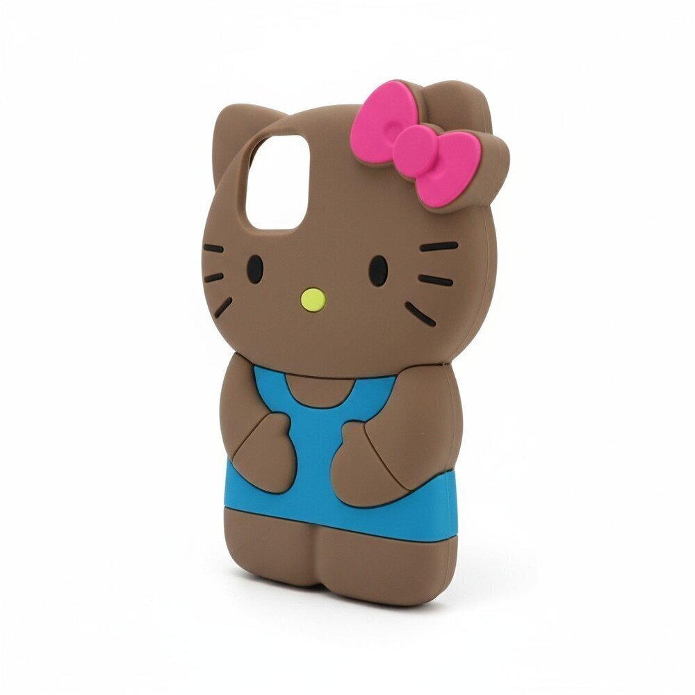 Hello Kitty Brown Silicone Phone Case with Bow